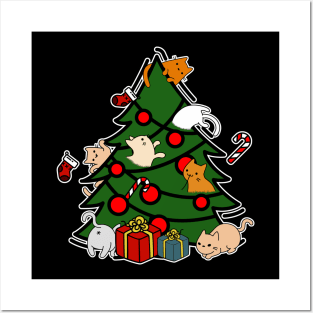 Christmas tree cats Posters and Art